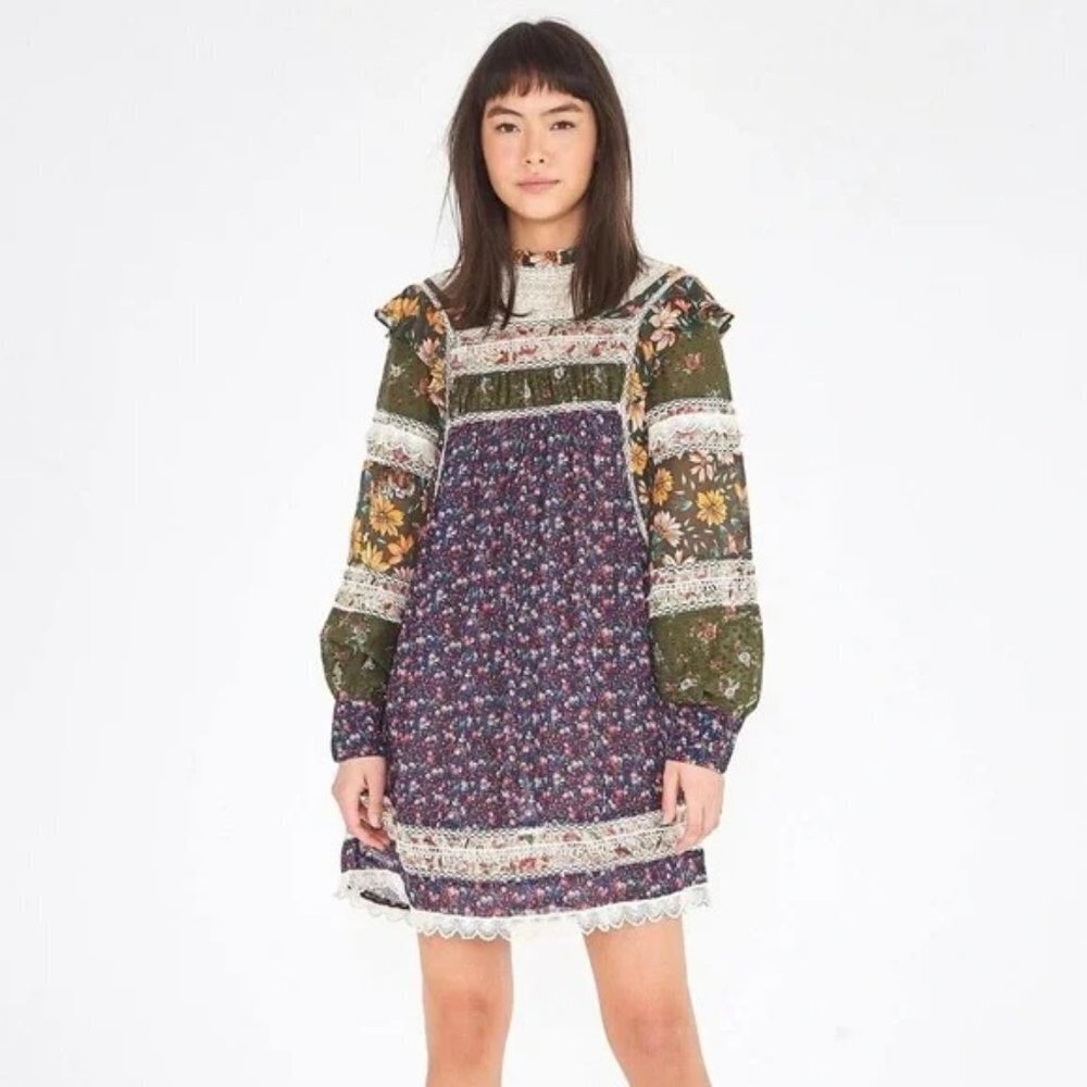 Farm Rio Mixed Liberty Mini Dress Small NWT
